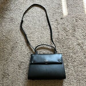 Radley London black crossbody bag with handle and flap